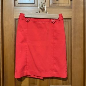 Banana Republic Coral/Red Pencil Skirt Size 0